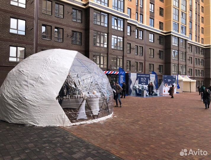 Шатер для глэмпинга, геокупол