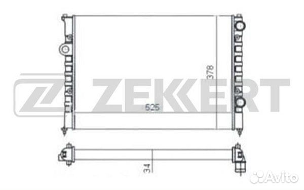 Радиатор двс Vw Passat 1993- MK1053 III-VI