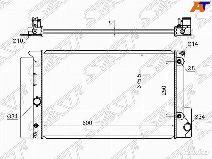 Радиатор охлаждения двигателя TY0001-150 Toyota co