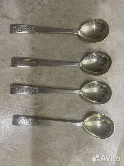 Чайные ложки серебро 875