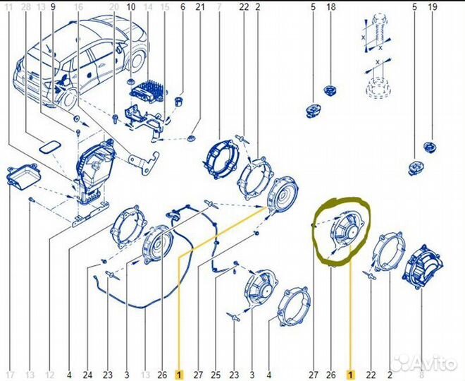 Динамик Renault Kaptur RBA F4RE410C236763 2019