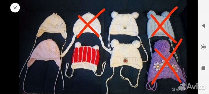 Шапки для двойни от 0-3лет
