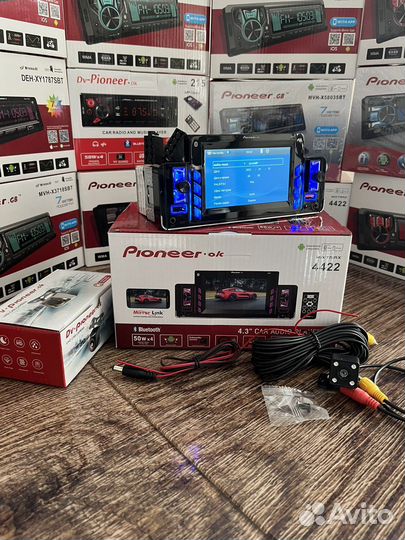 Магнитола pioneer bluetooth с экраном + камера