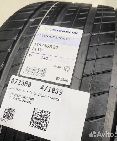 Michelin Latitude Sport 3 Acoustic​ 275/45 R21 и 315/40 R21