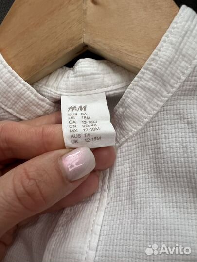 Рубашка hm для мальчика 86