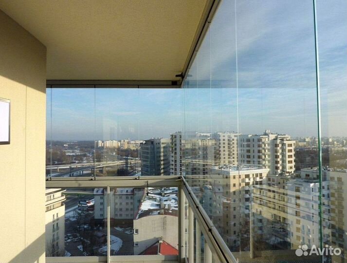 Остекление Безрамное раздвижной системой