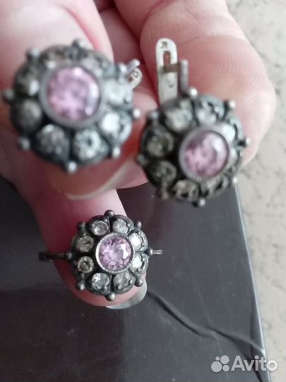 Серебряные серьги 925 СССР