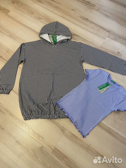 Худи + футболка Benetton 12-14 лет новые