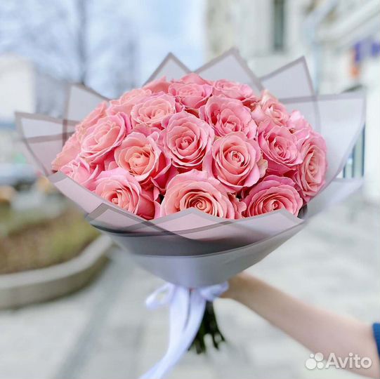 Розы эквадор, розы 70 см, букет роз