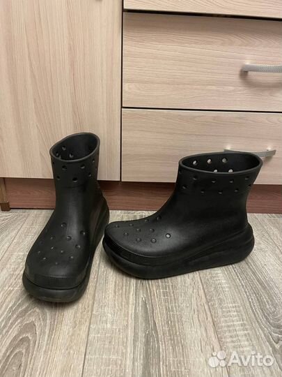 Crocs Crush Rain Boot black noire