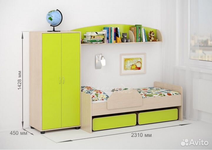 Фабричные детские комнаты (разные размеры и цвета)