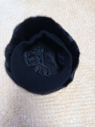 Берет норковый новый