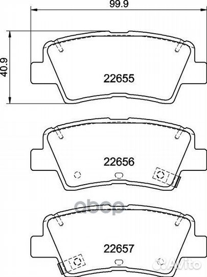 Колодки тормозные дисковые зад NP6151 nissh