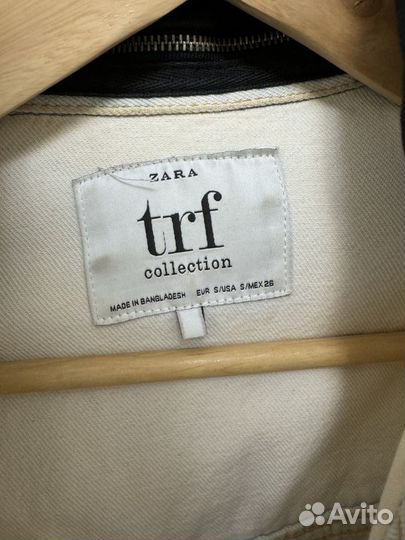 Весенние джинсовая куртка Zara с капюшоном