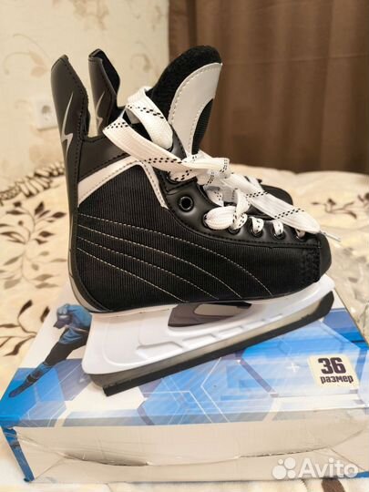 Коньки хоккейные детские размер 36, для мальчика