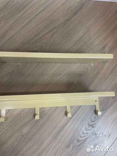 Полка Комплект полок 2 шт, с крючками металл