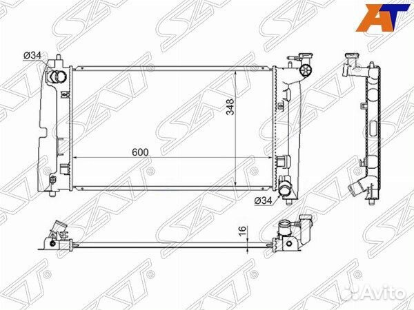 Радиатор pontiac vibe