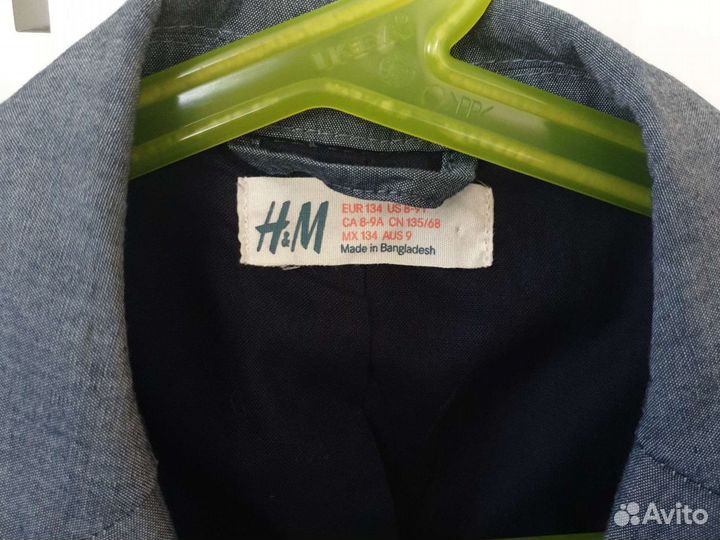 Пиджак школьный h&m 134