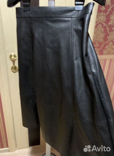 Юбка новая миди из экокожи р.М