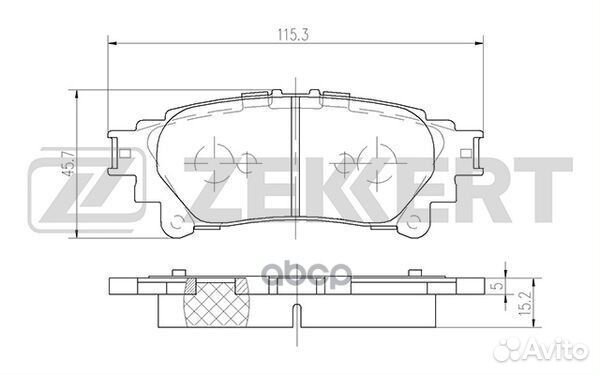 Колодки торм. диск. задн. Lexus GS 200t 250 (L