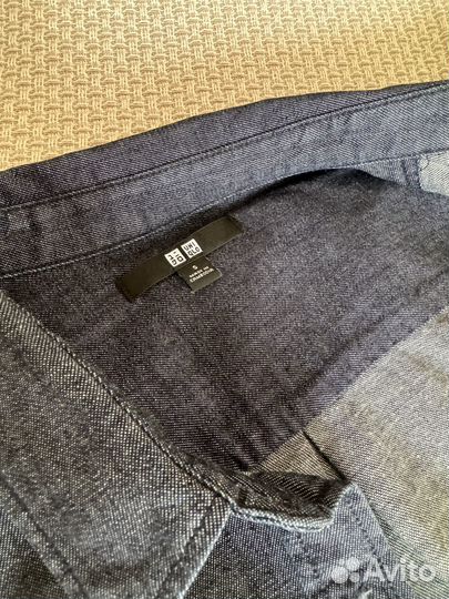 Джинсовая рубашка женская 44 uniqlo