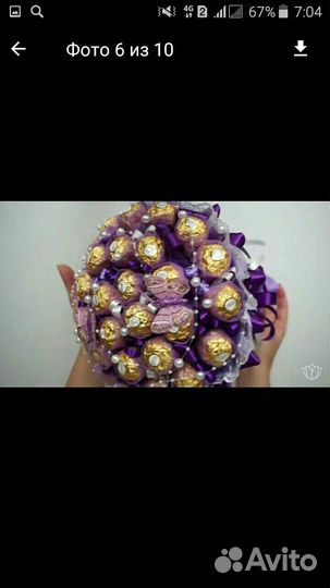 Сладкие букеты из конфет