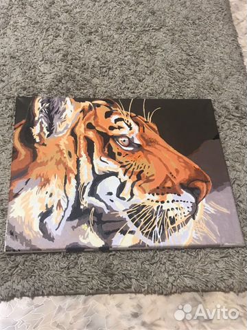 Тигр картина (готовая )