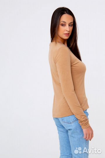 Одежда оптом. CAM Джемпер трикотажный - темно-бежевый №Н-147-1