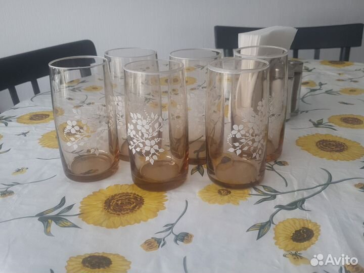 Стаканы цветные 6 шт