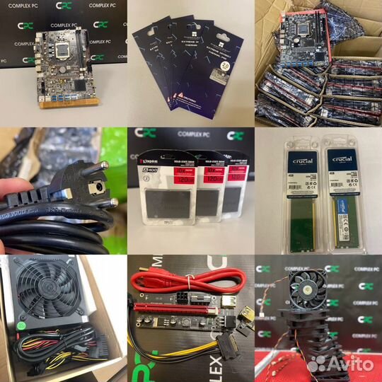 Материнская плата на 12 карт