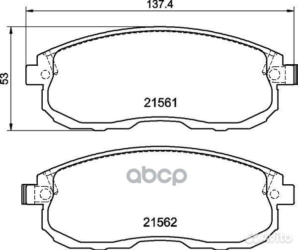 Колодки тормозные дисковые перед nissan SKY