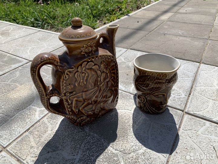 Чайник и чашка СССР керамика