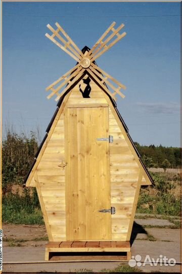 Дачный туалет с декором и установкой фйз 141