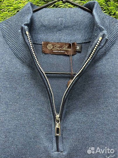 Свитер мужской Loro Piana синий 52