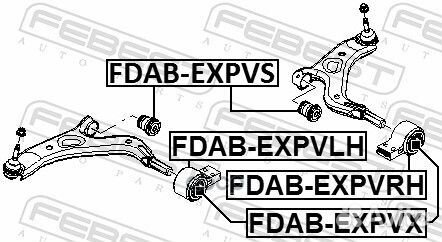 Сайлентблок рычага задн с кроншт правый ford EX