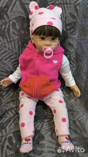 Кукла реборн девочка 60 см с волосами Аня
