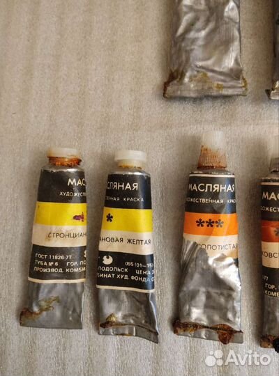 Краски художественные масляные,кисти времен СССР
