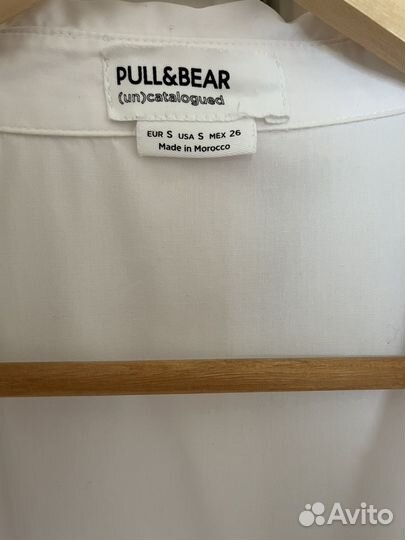 Рубашка белая Pull&Bear