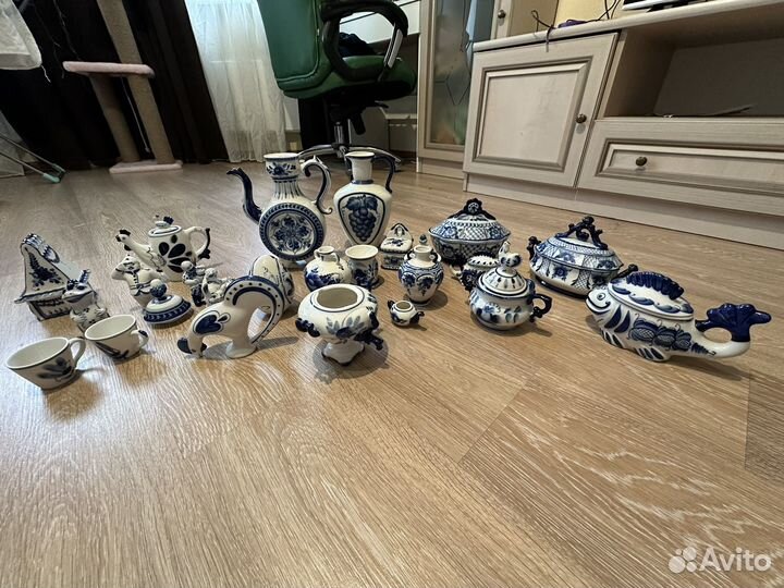 Фарфоровая посуда гжель