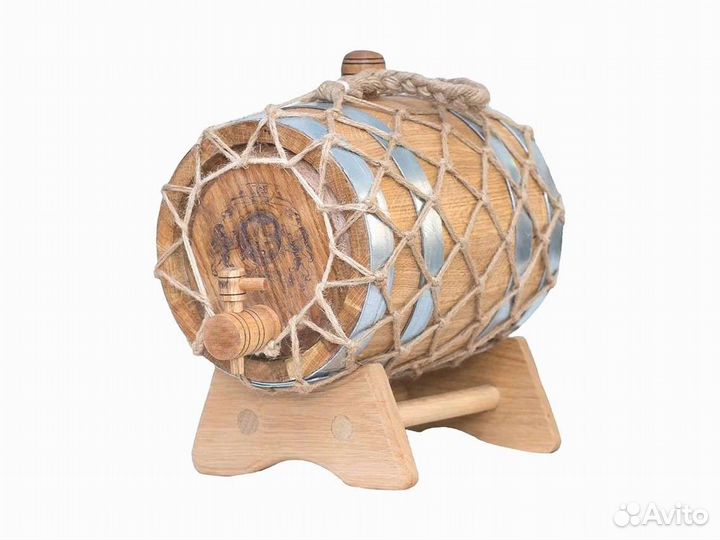 Дубовая бочка под старину, объем 3 литра