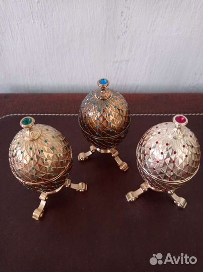 Яйцо шкатулка фаберже 3 шт