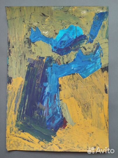 Картина абстракция, Кот