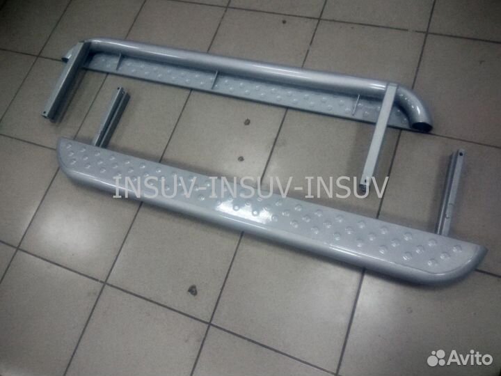 Пороги с металлическим листом Нива 21 (цвет любой)