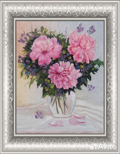 Интерьерная картина, Пионы