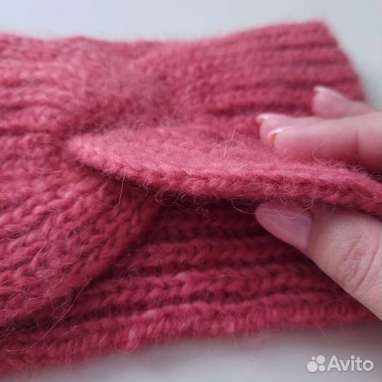 Повязка на голову вязаная