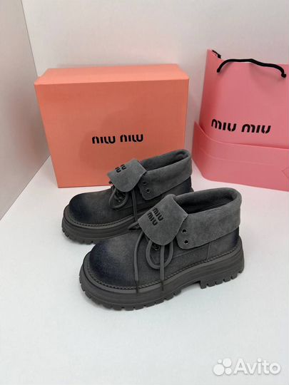 Ботинки женские осень MIU MIU