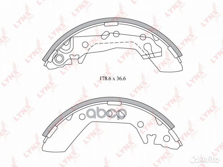 Колодки тормозные барабанные зад BS3601 LYN