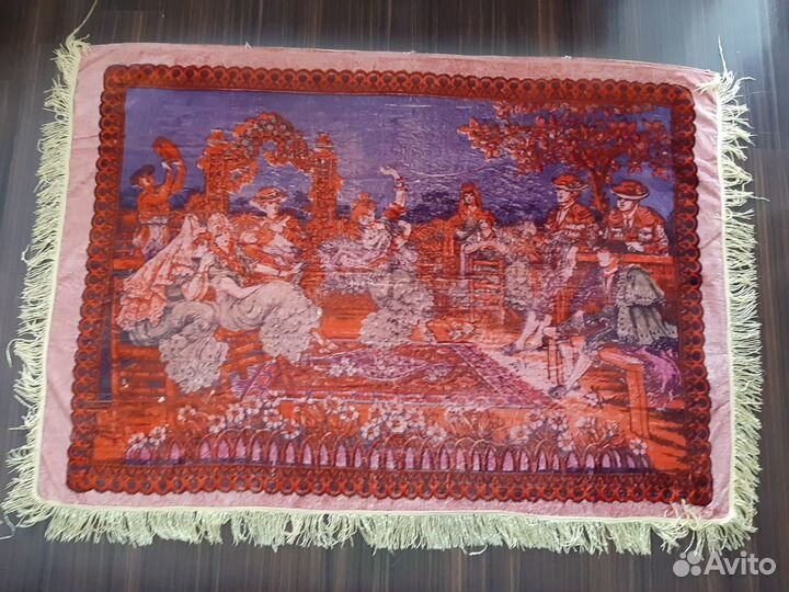 Плюшевый ковер (гобелен) СССР 190х130