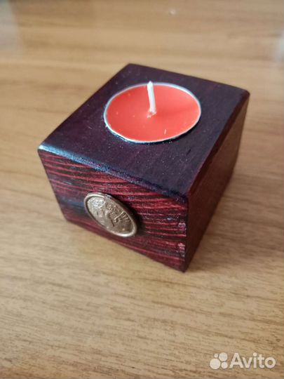 Подсвечник ручной работы, дерево