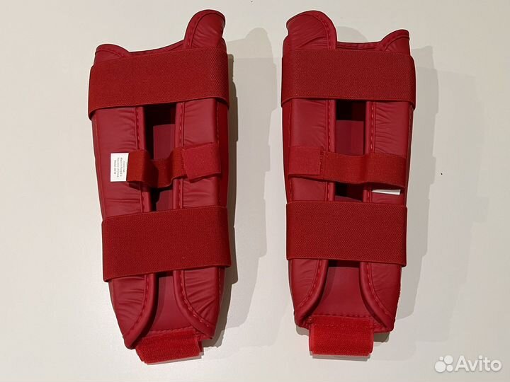 Защита ног для каратэ Hayashi тренировочная красны